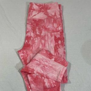 Marika Tye Die Pink Athletic Leggings